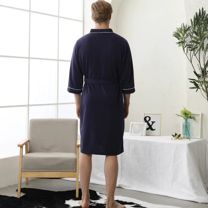 Мужской халат для ванной простой дизайн спа отеля Пижама мужчин кимоно ночная