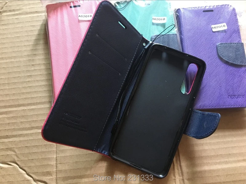 Кожаный чехол кошелек с ремешком c ku для Huawei P20 PRO LITE Sony Xperia XA XZ подставкой из