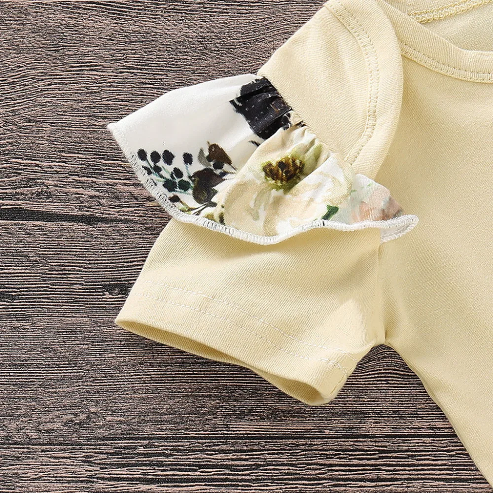 Новинка 2020 года красивая одежда для маленьких девочек Однотонный комбинезон с