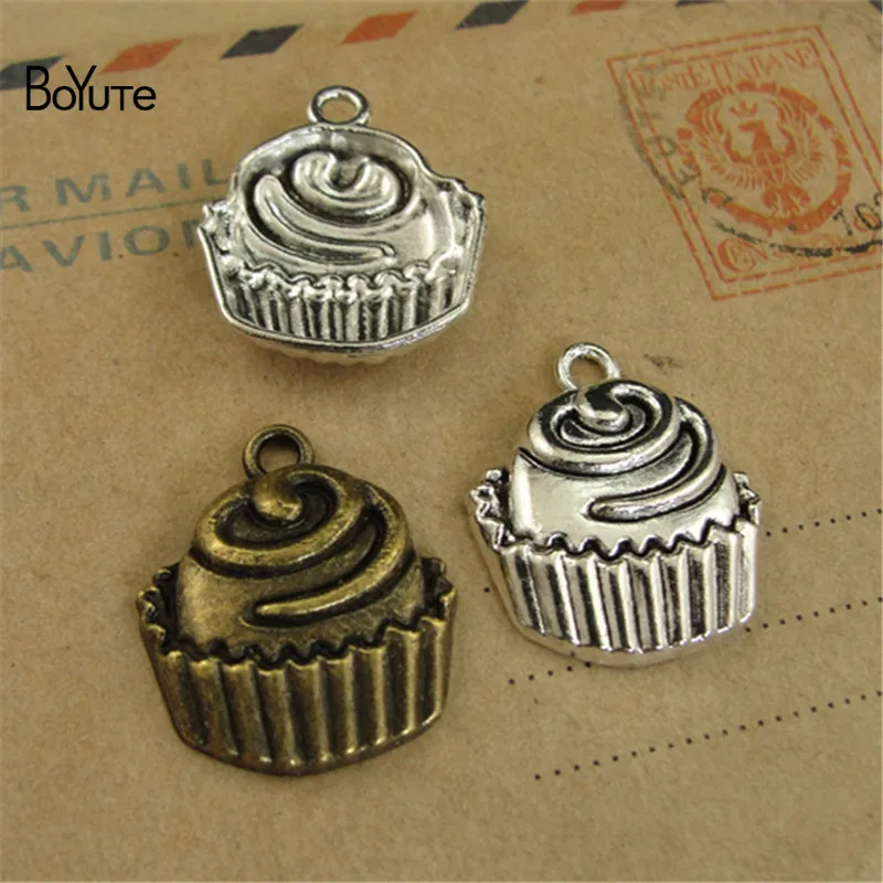 

BoYuTe (100 Pieces/Lot) New Arrive Cake Fries Ice Cream Charms Pendant Diy Jewelry Accessories Wholesale