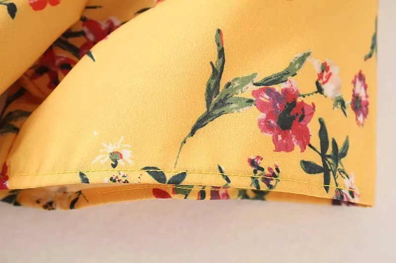 Пикантные с открытыми плечами цветочным принтом элегантный комбинезон летний