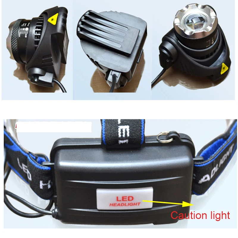 

Zoomable 1600LM CREE XM-L XML Q5 LED Headlight Headlamp Flashlight Head Light Lamp +AC Charger