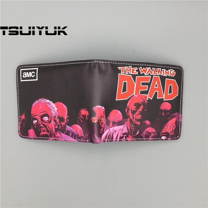 Кошельки Ходячие мертвецы персонаж кожаный кошелек подарок для Подростковая