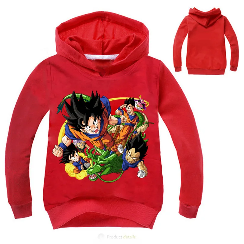 Vestidos Толстовки для Обувь мальчиков и девочек Dragon Ball Z мультфильм печати с