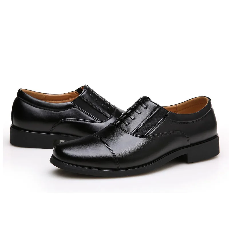 Роскошные осенние мужские модельные туфли Мужская обувь без шнуровки с круглым