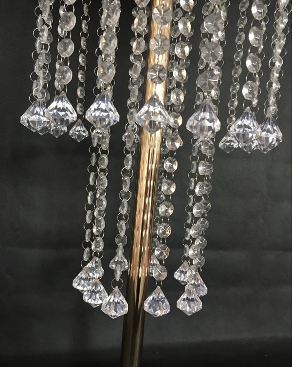 Хит продаж Золотая Цветочная подставка хрустальный стол свадебная люстра