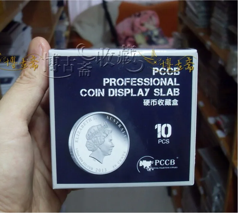 10 шт./партия, новинка, высокое качество, PCCB, профессиональный дисплей для монет, плита для сбора монет, коробка для хранения, идентификационная коробка, акриловая, 29,5-40 мм