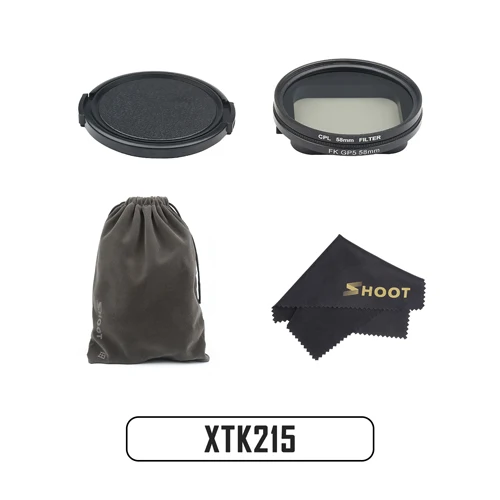 CPL Filter Set 58 мм УФ-фильтр CPL для GoPro Hero 7 6 5 черный Водонепроницаемый чехол с крышкой объектива адаптер крепление для Go Pro Hero 7 6 аксессуар - Цвет: CPL Filter Set