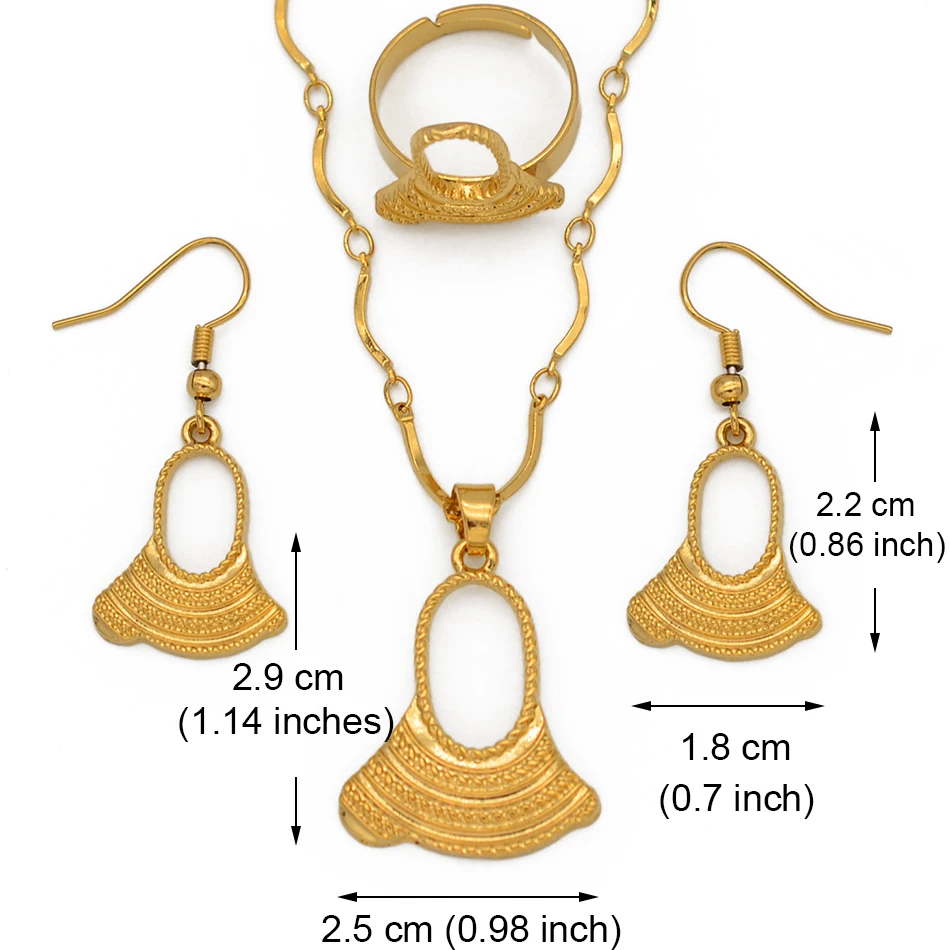 Anniyo Gold Color PNG Bilum Pendant Necklaces Earrings Ring Jewellery Women Papua New Guinea Style Jewelry Gifts #016516 | Украшения и