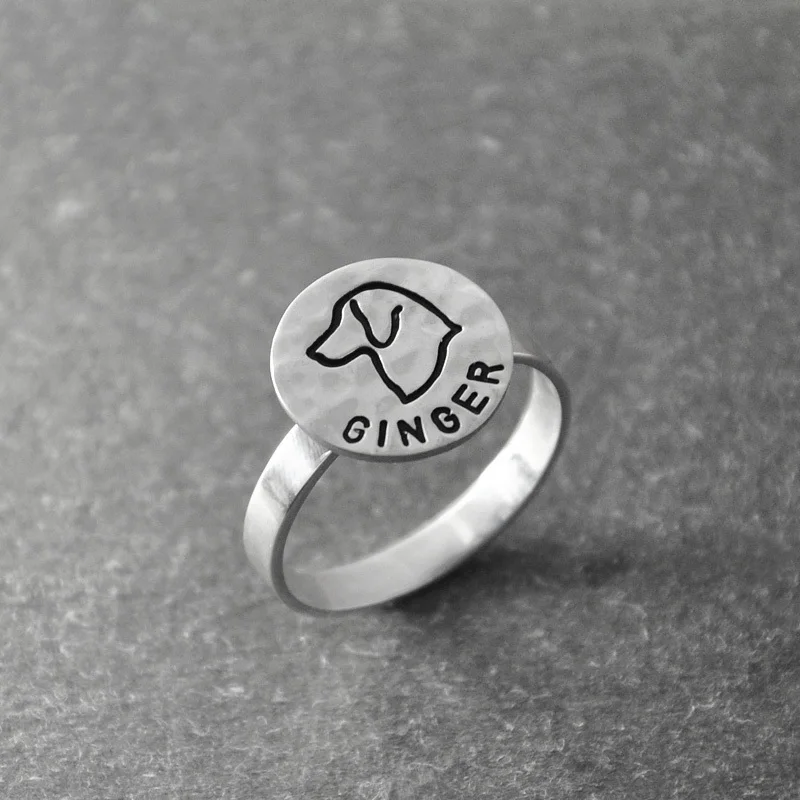 Гравировальное кольцо гравировка на заказ серебряный ошейник