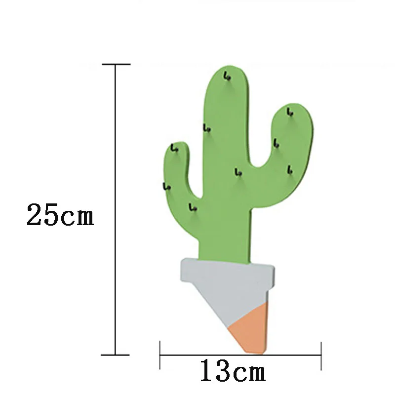 Скандинавский деревянный стеллаж для хранения рамка ключей С КАКТУСОМ предметы