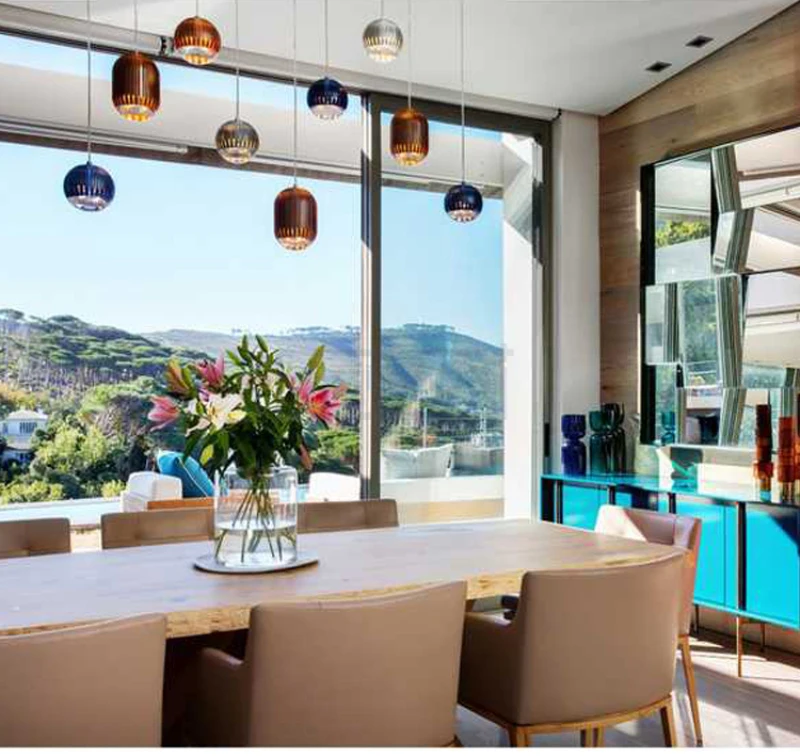 Современный дизайн алюминия плавник подвесные светильники для гостиной спальни