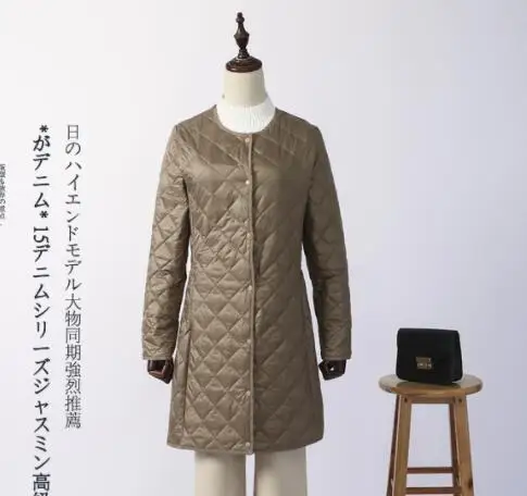 Хаки SEDUTMO, зимние, длинные, пуховики, для женщин, плюс размер, 4XL, ультра-светильник, на утином пуху, пальто, повседневная, черная, пуховая куртка, Осенние парки, ED742 - Цвет: Хаки