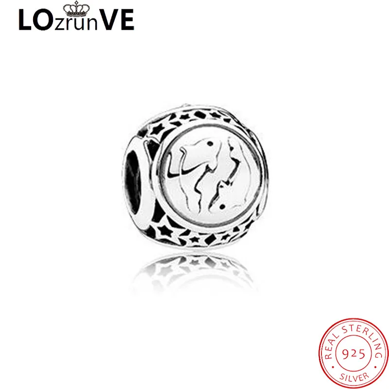 LOZRUNVE 2018 original 925 sterling silver DIY pendant fashion 12 constellation elegant bracelet breloque women wholesale | Украшения и
