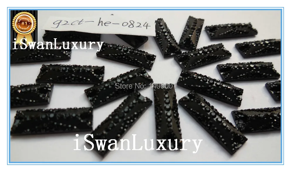 200 шт. круглые бусины из смолы 8 х24 мм|loose rhinestones|loose rhinestones suppliersblack strass | - Фото №1