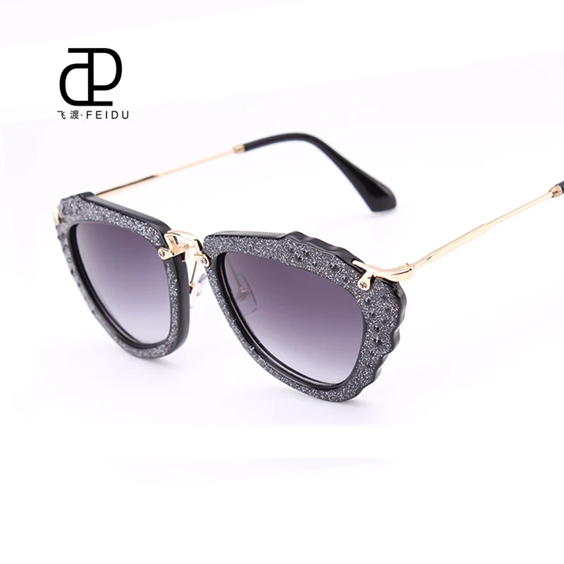 FEIDU 2016 роскошные брендовые дизайнерские женские солнцезащитные очки кошачий