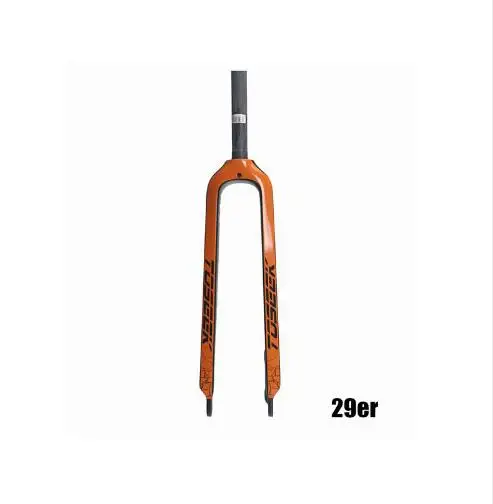 29er orange TOSEEK 26/27. 5/29 дюймов труба из углеродистого волокна 3K полностью из углеродного волокна, вилы велосипед Mtb горный велосипед вилка, части велосипеда 1-1/8" - Цвет: 29er orange