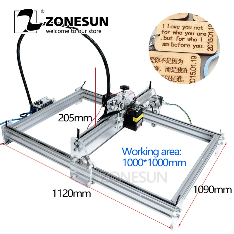 

ZONESUN 5500 МВт AS-3 Большая Рабочая площадь 1 м лазерный станок «сделай сам» гравировальный станок лазерный станок с ЧПУ улучшенные игрушки лучши...