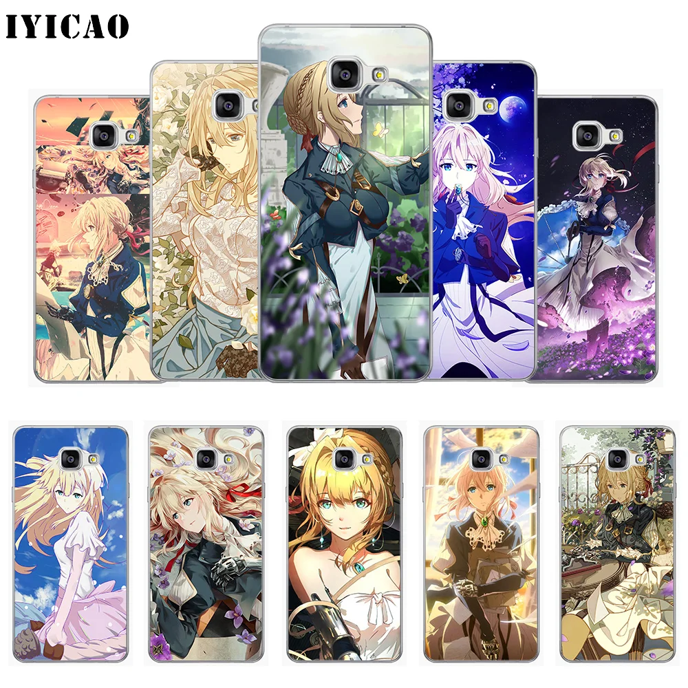 IYICAO фиолетовый мягкий силиконовый чехол для телефона Evergarden Samsung A10 A30 A40 A50 A70 M10 M20 M30