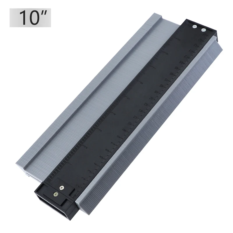 10inch-gray Профиль датчик 5/10/20 ''контур датчик дубликатор duplo и Пластик дюймов метрический профиль линейка для копирования нерегулярные Форма Дерево Лазерная маркировочная инструмент - Цвет: 10inch-gray