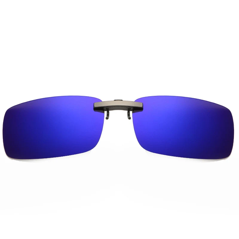 blue mirror Rompin, унисекс, солнцезащитные очки для рыбалки, зажим, поляризационные, день, ночное видение, зажимы, легко пристегиваются, флип-ап, линзы, очки для вождения, рыбалки - Цвет: blue mirror