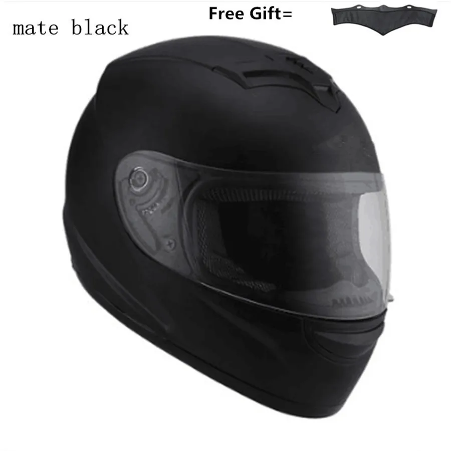 mate black Полнолицевой мотоциклетный шлем для мотокросса ATV Moto Helmet Cross горные внедорожные мотоциклетный шлем DOT 10 видов цветов - Цвет: mate black