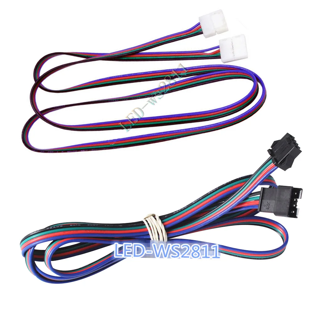 1 шт. 1 м 4pin JST Удлинительный кабель/светодиодный RGB кабель провод-удлинитель светодиодный SMD 5050 RGB ленточный светильник разъем
