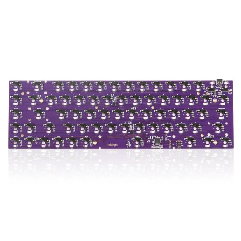 DZ68 RGB Горячая замена PCB Type C Интерфейс для DIY механическая клавиатура подходит
