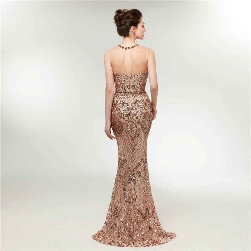 Forevergracedress золотые платья для выпускного вечера 2019 Новое поступление Воротник Sheer