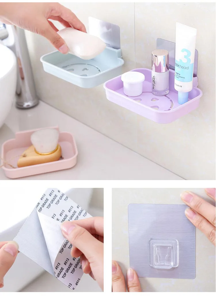 Многофункциональная бесшовная настенная пластиковая Коробка для мыла со