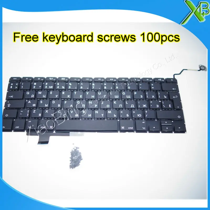 Русская клавиатура RU + 100 винтов клавиатуры для MacBook Pro 17 1 &quotA1297 2008 2011 лет|ru keyboard|a1297