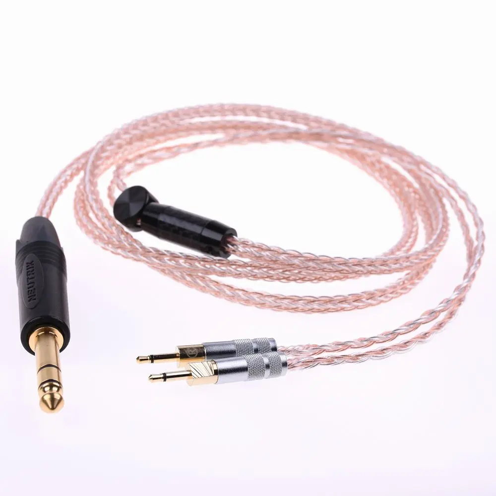 Hi-end 16 ядер 5N Pcocc посеребренный кабель для наушников SENNHEISER HD700