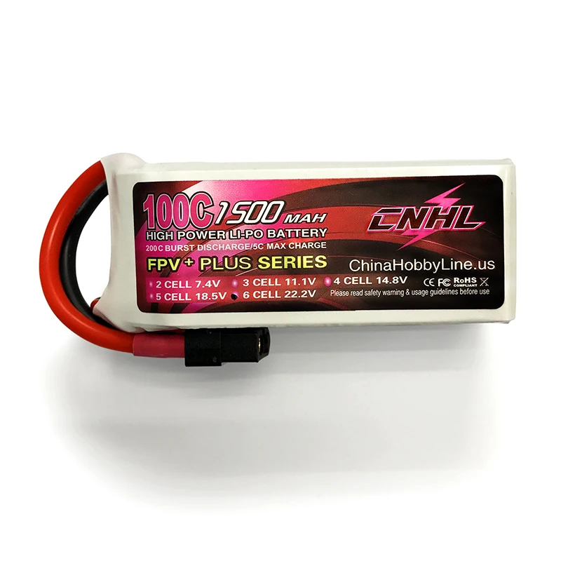 2 шт CNHL 1500 mAh 6 S 22,2 V 100C Lipo батарея с вилкой XT60