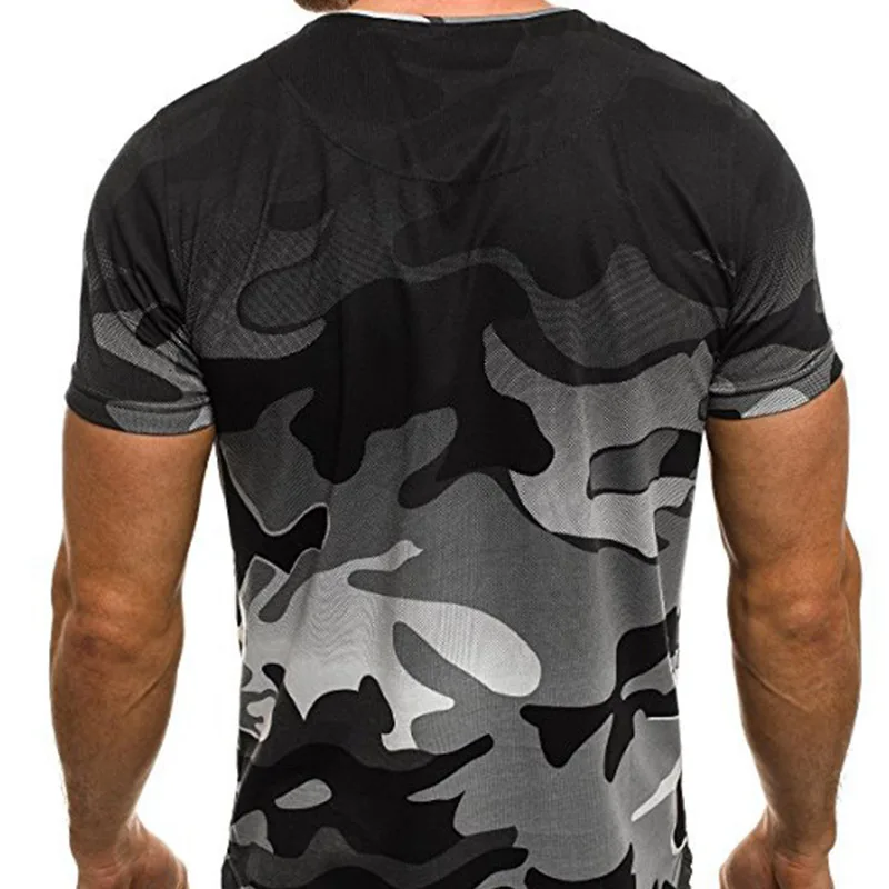 Футболка мужская камуфляжная с круглым вырезом индивидуальная рубашка в стиле