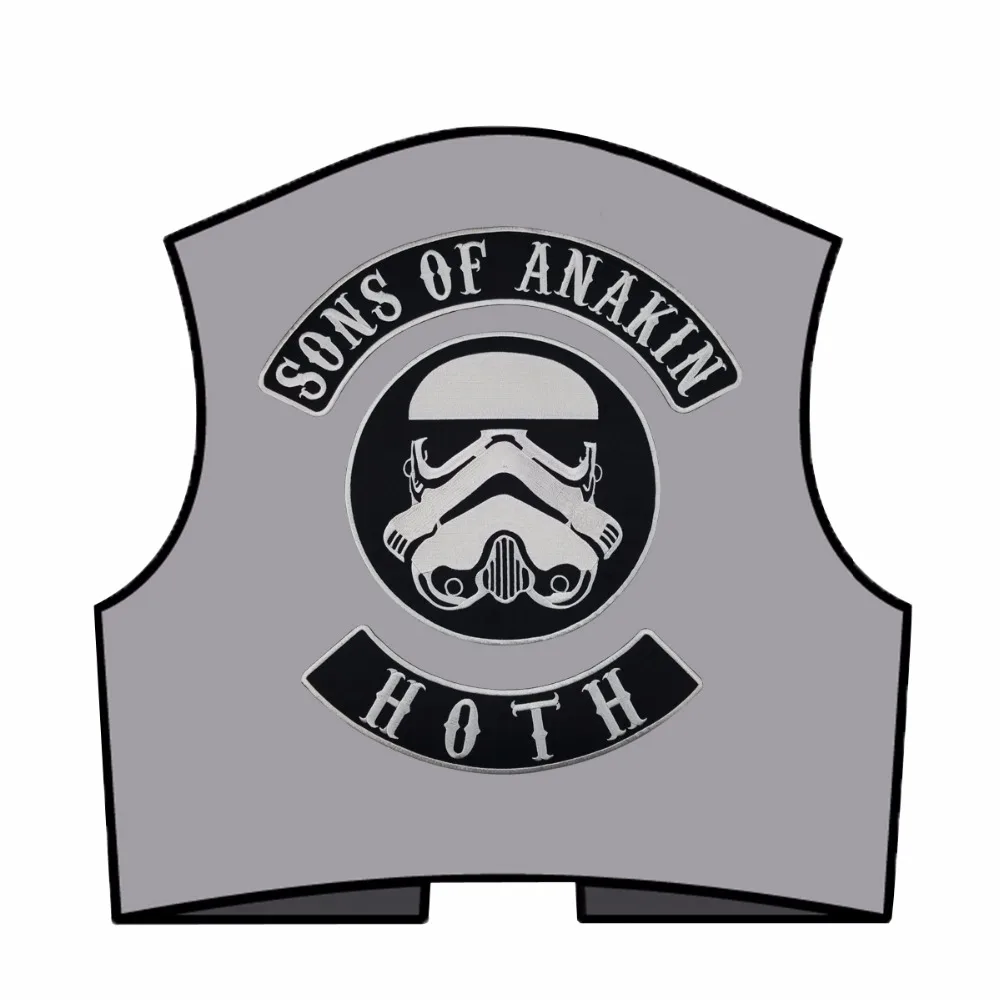Патч с вышивкой Sons of Anakin джедаев Пришивание утюгом на мотоциклетной куртке