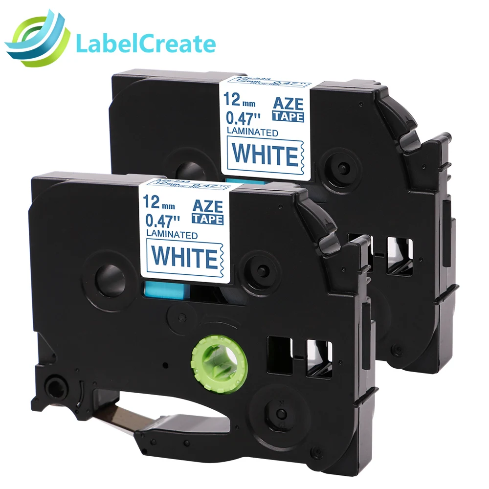 2 Packs Compatible TZe233 Brother P-touch Label Tape TZe-233 TZ-233 Blue on White 12mm P touch Maker Printer | Компьютеры и офис