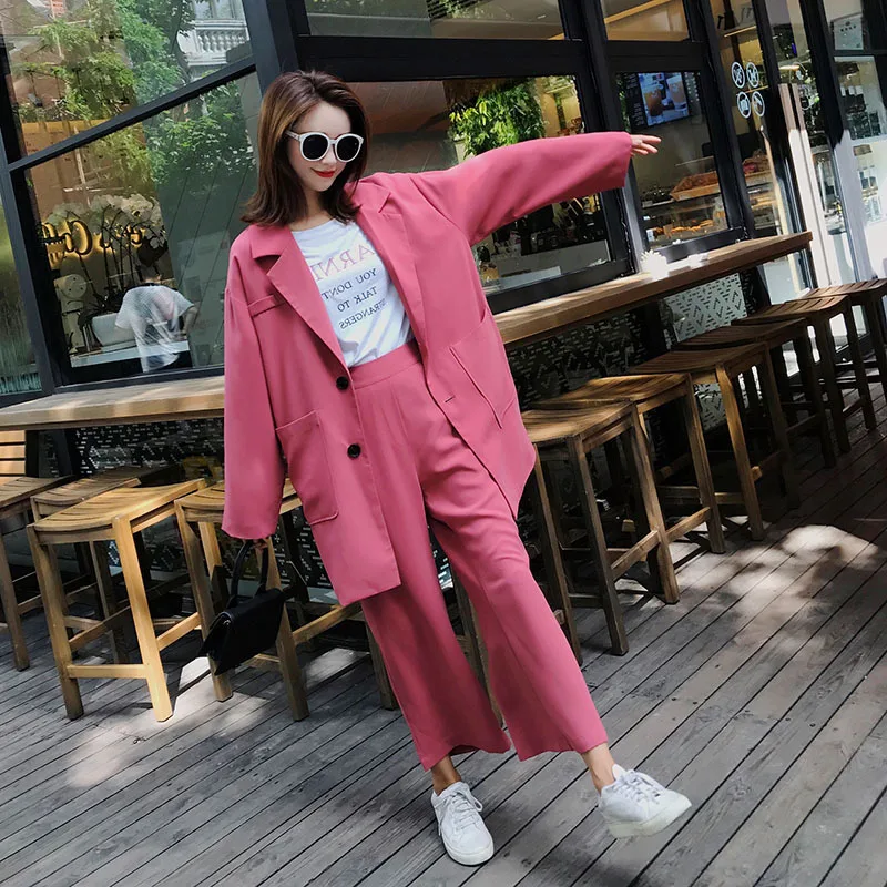 Женский комплект со штанами весна осень 2019 новый корейский Повседневный костюм