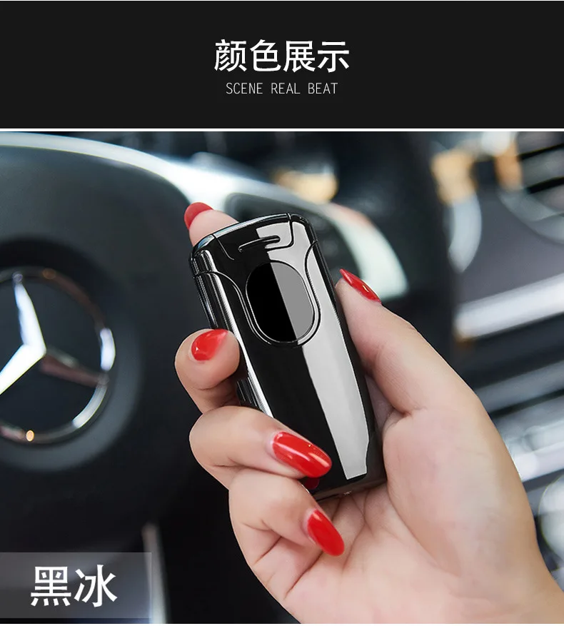 Креативный ветрозащитный сенсорный датчик с дисплеем питания USB Dual Arc плазменный электронный прикуриватель гаджеты для мужчин