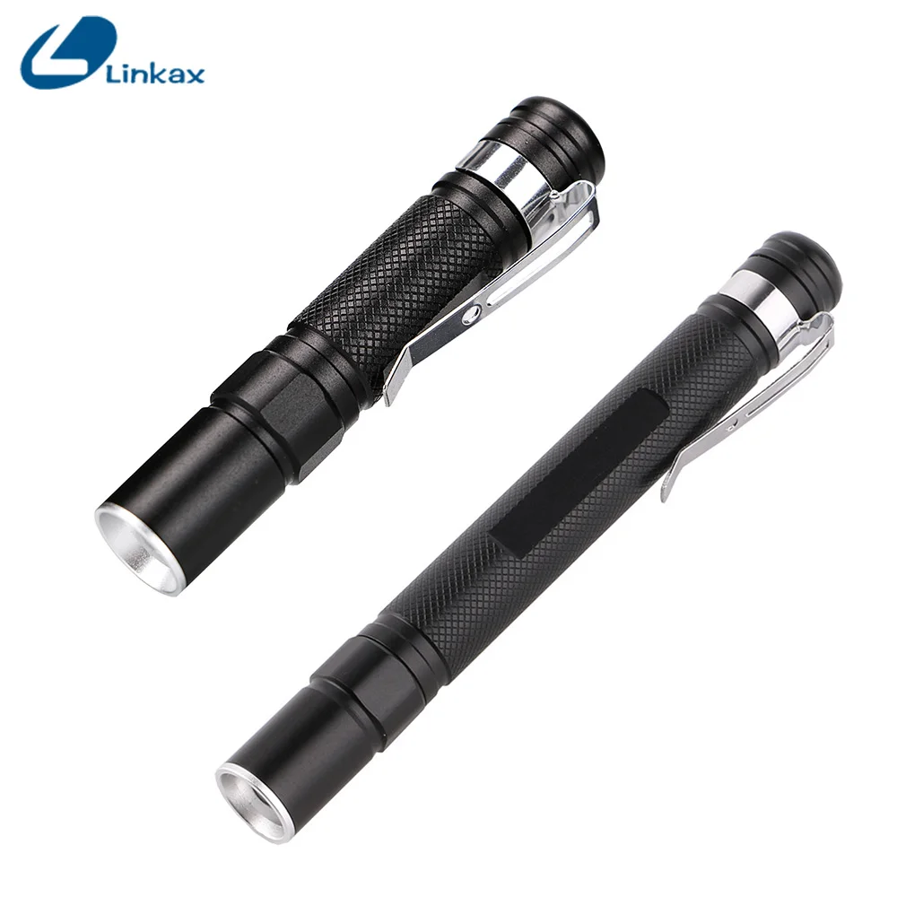 Портативный XPE светодиодный фонарик с зажимом Карманный выключатель света