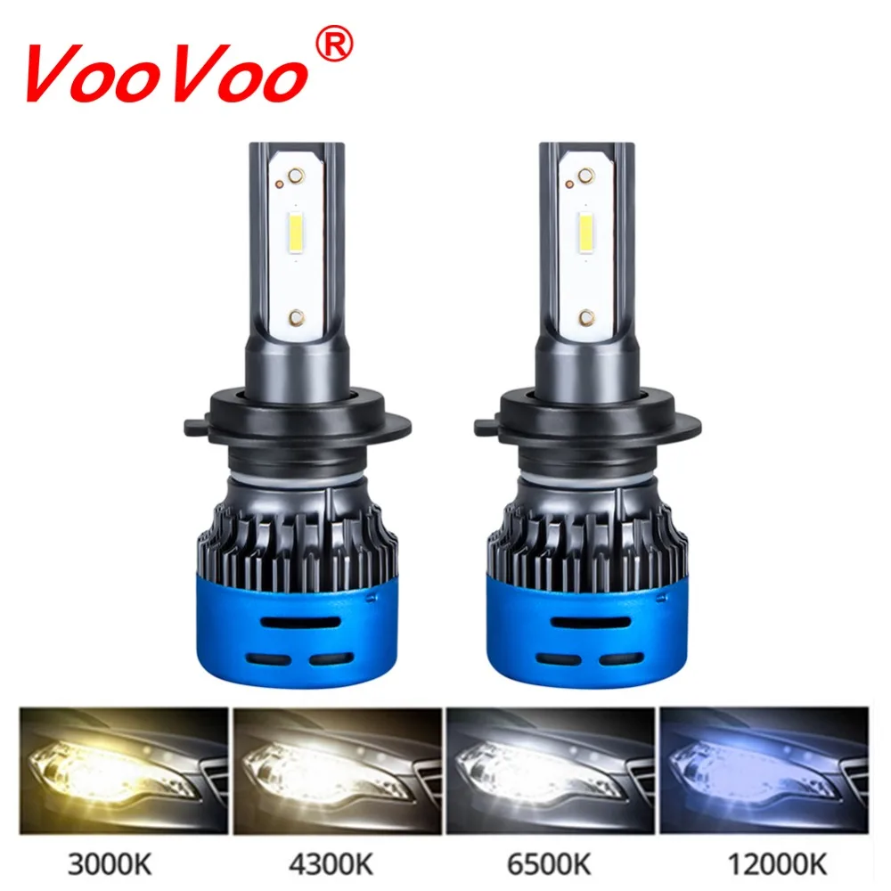 Светодиодный налобный фонарь VooVoo H7 H4 H1 H9 H11 9005 9006 HB3 HB4 9600LM 24 В 3000K 4300K 6500K 12000K
