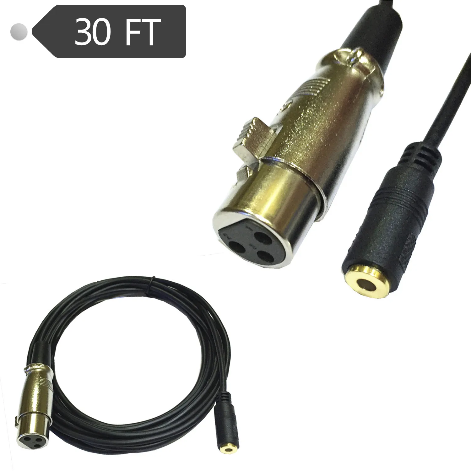 Разъем XLR для mini 3 5 мм разъем стерео аудио Миксер iPod MIC кабель 30 футов | Компьютеры и