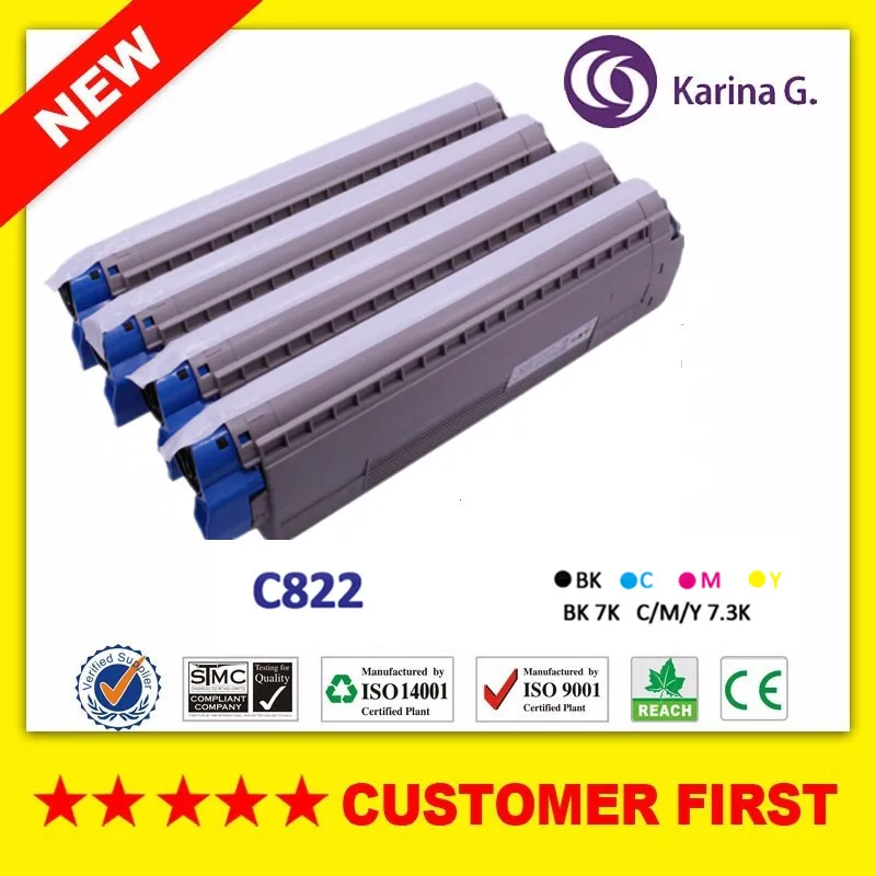 Совместимый цветной тонер для OKI C822 тонер-картридж для Okidata C822 и т. Д