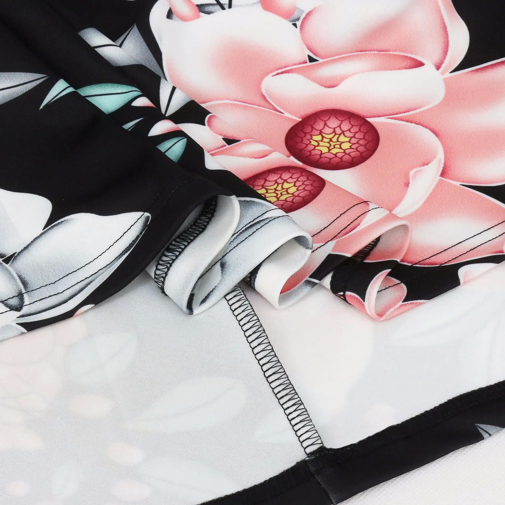 

2019 New Summer Women Fashion Floral Patchwork Vestidos Flowers Printed Women Casual Beach Dresses