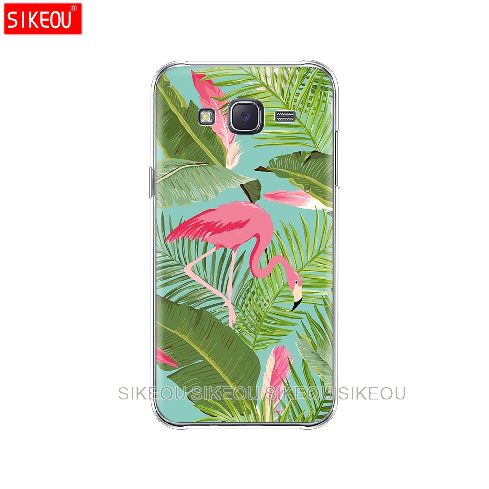 Силиконовый чехол для телефона Samsung Galaxy J1 J2 J3 J5 J7 MINI 2016 2015 prime Summer Flamingos Love |