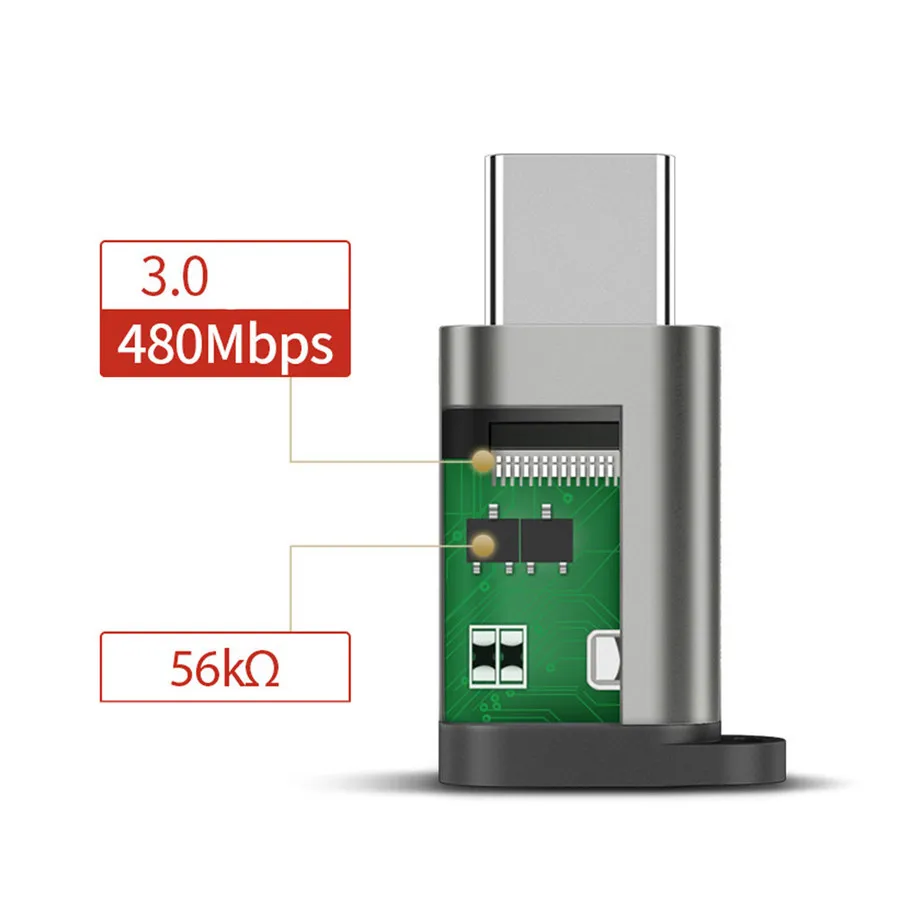 Адаптер для зарядки с USB Type-C на Micro Samsung Galaxy S8/S8 Plus высокоскоростной