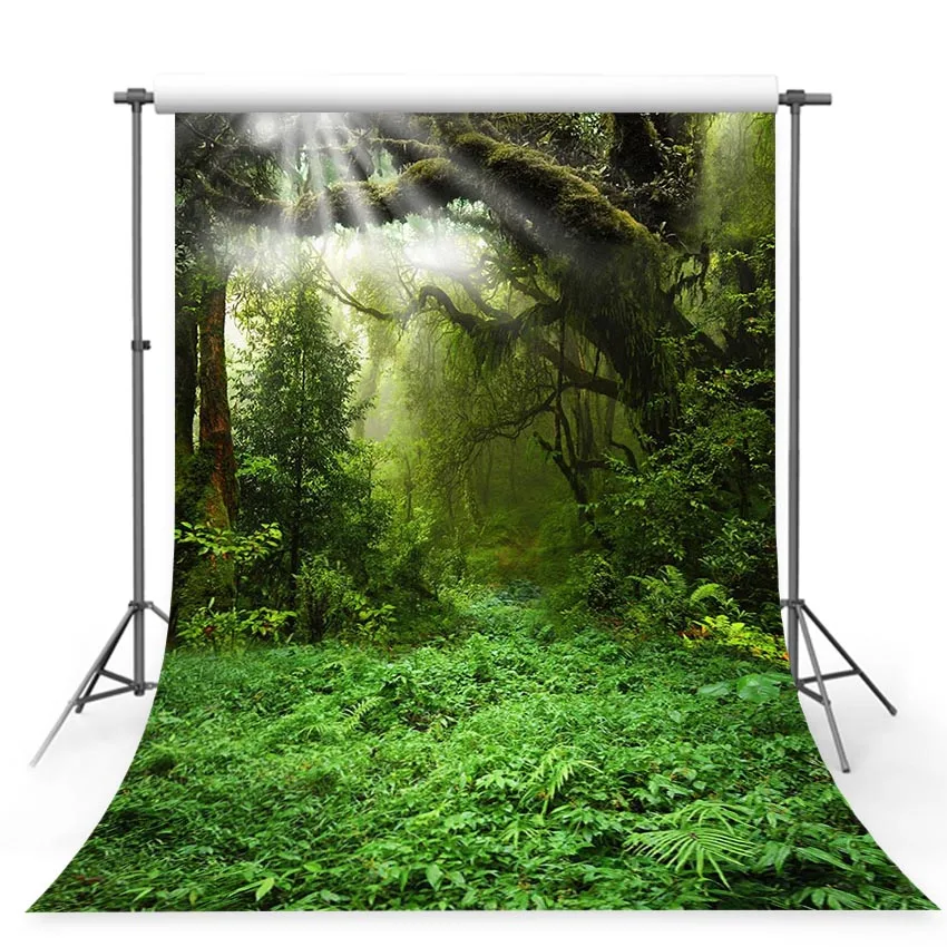 

Background Scenic Vinyl Photography Backdrop Original Forest Natural Children Background Green Floral Photocall G-476