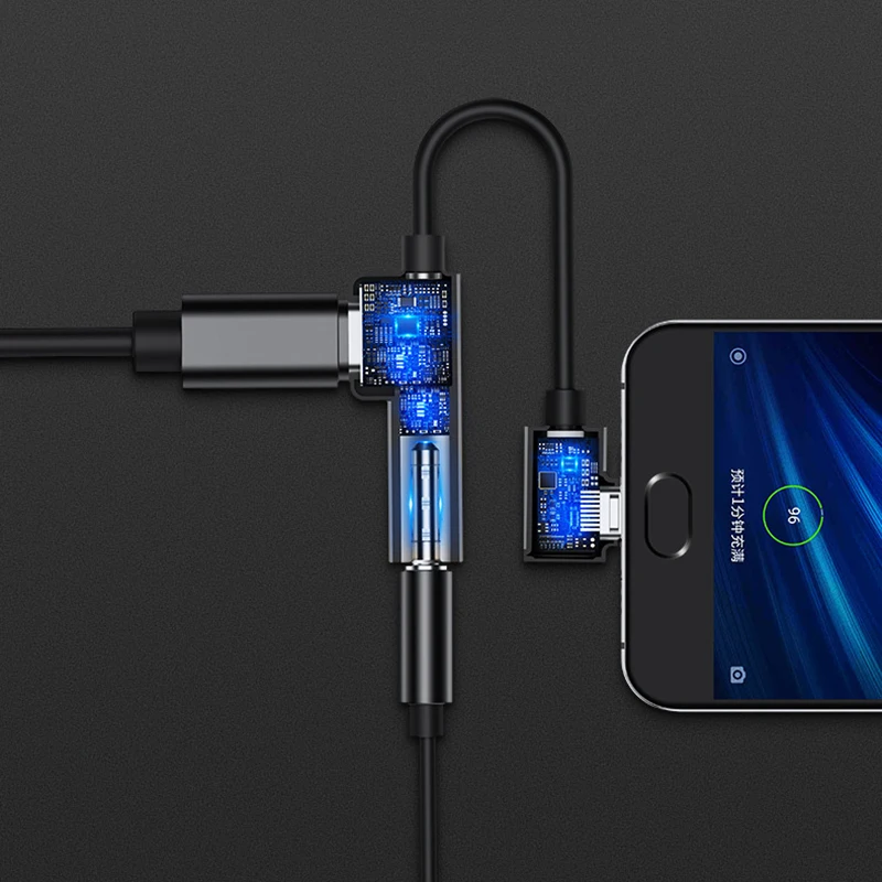 USB C на 3 5 мм Aux кабель адаптер для наушников Type-C аудио 2 в 1 зарядный Xiaomi 6 mix2 Huawei P20 |