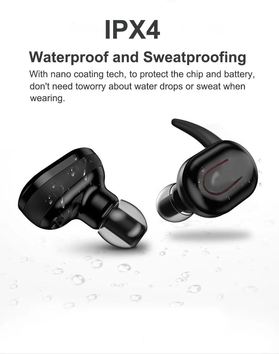 Беспроводные наушники от YOU FIRST Bluetooth 5.0 наушники TWS спортивные стерео bluetooth наушники гарнитура с загрузочной коробки