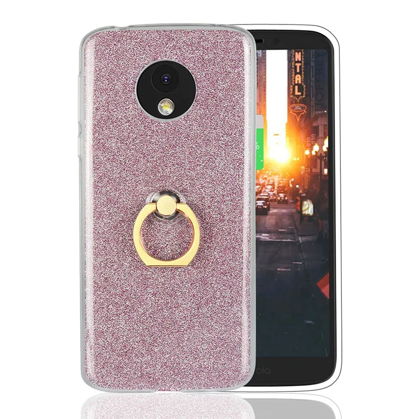 Emaffie блестящие Чехлы для Moto G6 G7 Play power G5 G4 E4 G5S E5 C Plus G6 Z2 Z3 Play P30 Note Motorola One power плюшевые покрывала - Цвет: rose gold