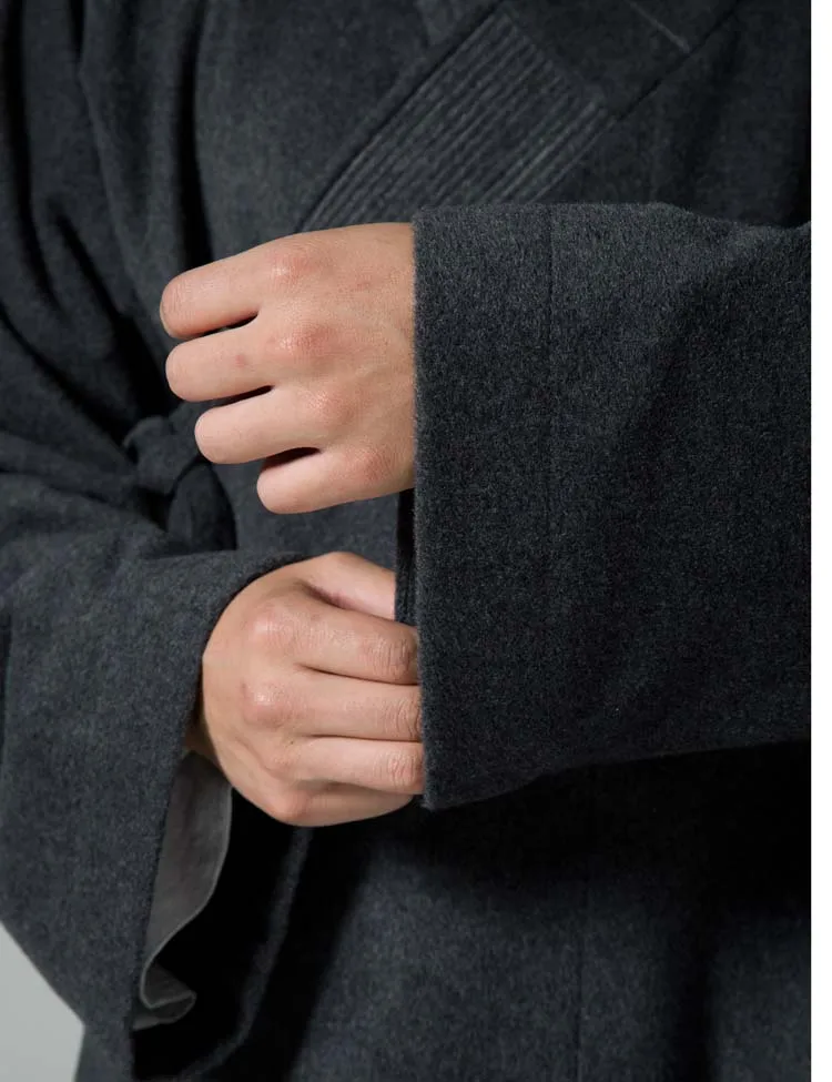 Костюм дзен монах зимнее шерстяное пальто кунг фу гоwnбуддистская форма для